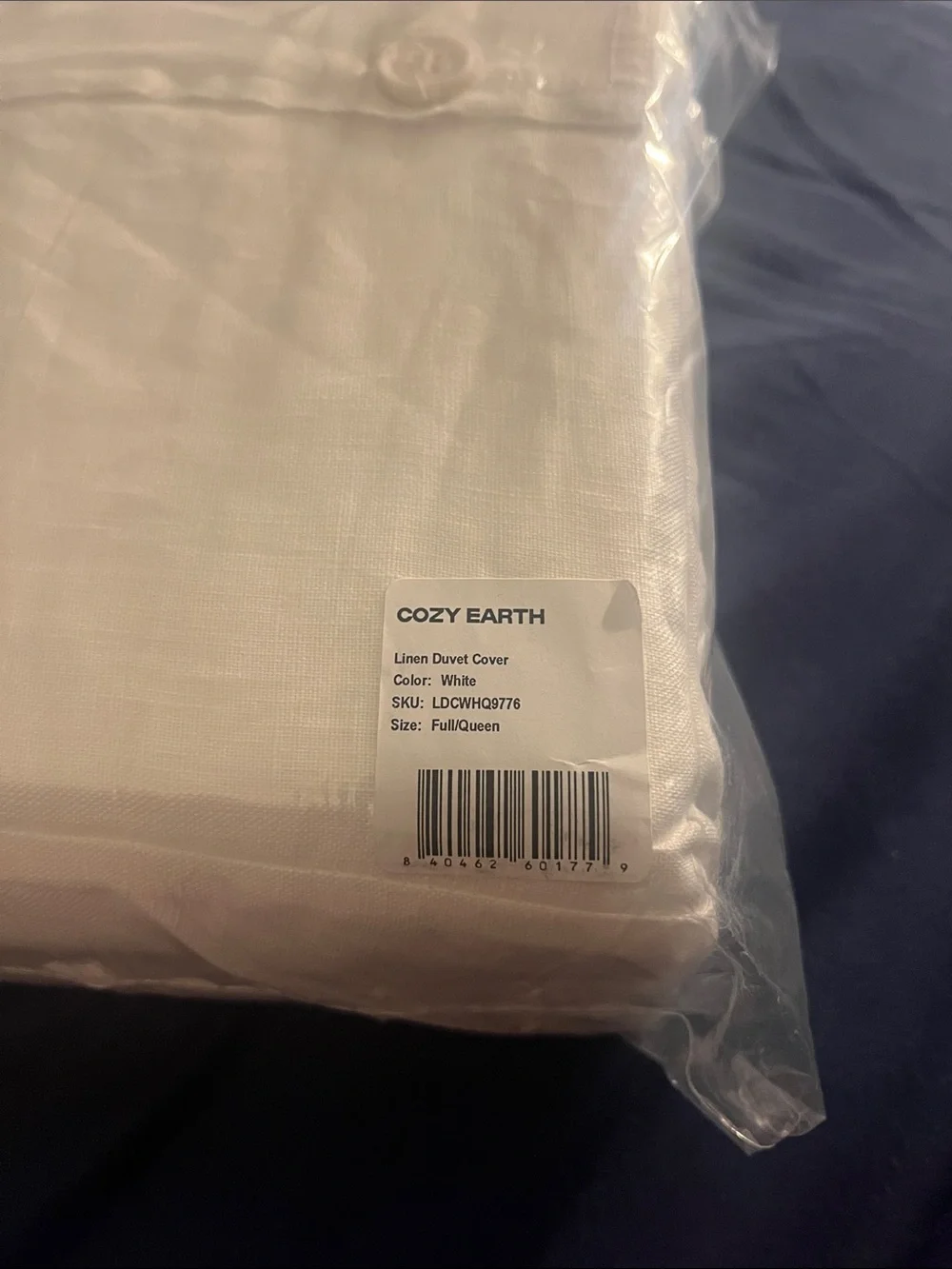 Cozy Earth Linen Duvet Cover White Full / Queen Brand New in Plastic Never Used